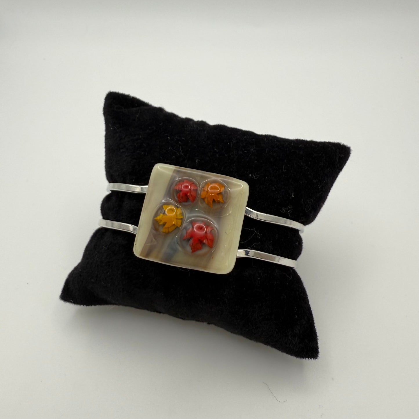 Fall Leaves Glass Bracelet