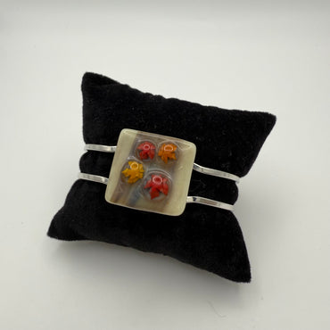 Fall Leaves Glass Bracelet