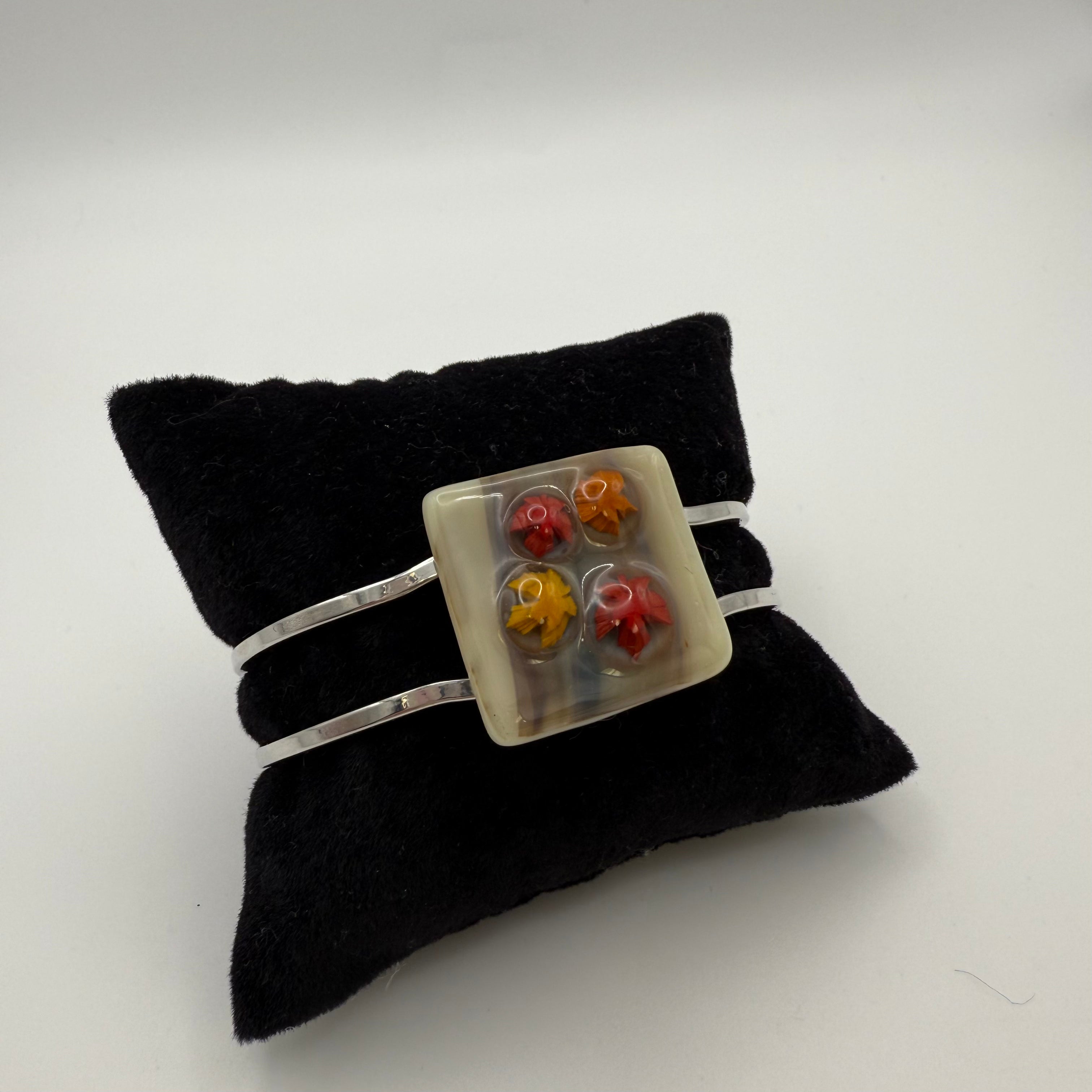 Fall Leaves Glass Bracelet