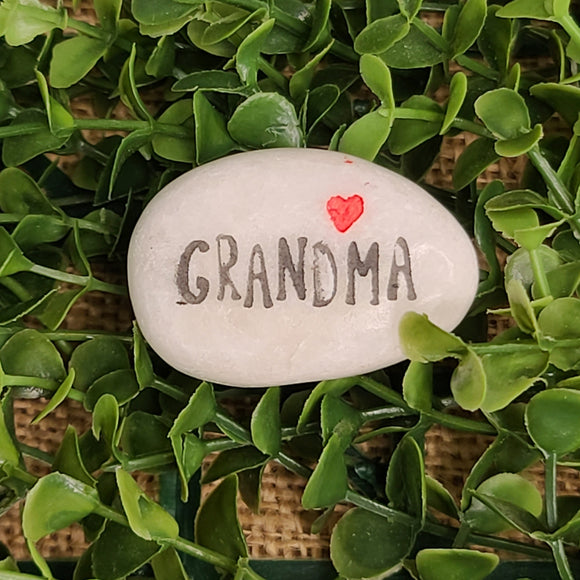 Small Engraved Grandma Stone