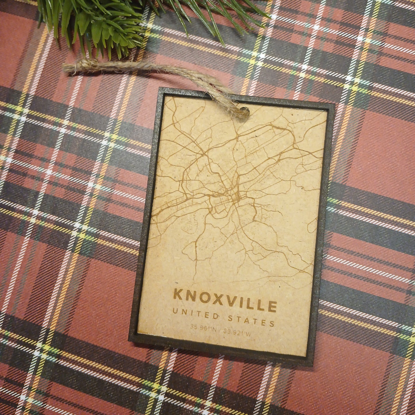 Tennessee-Themed Wooden Ornament