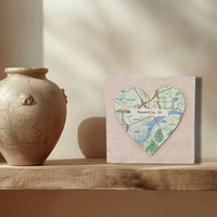 Knoxville Heart Map Wood Block