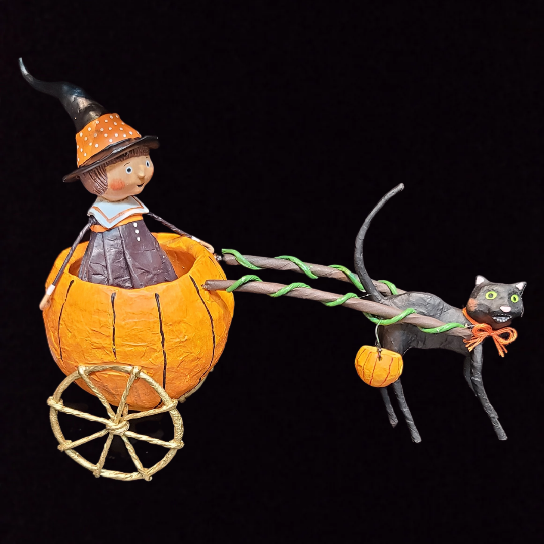 Lori Mitchell "Piper's Pumpkin Ride" Figurine