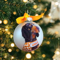 Tennessee Mascot Smokey Glass Ball Ornament