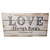 Love Always Trusts Wall Hanger