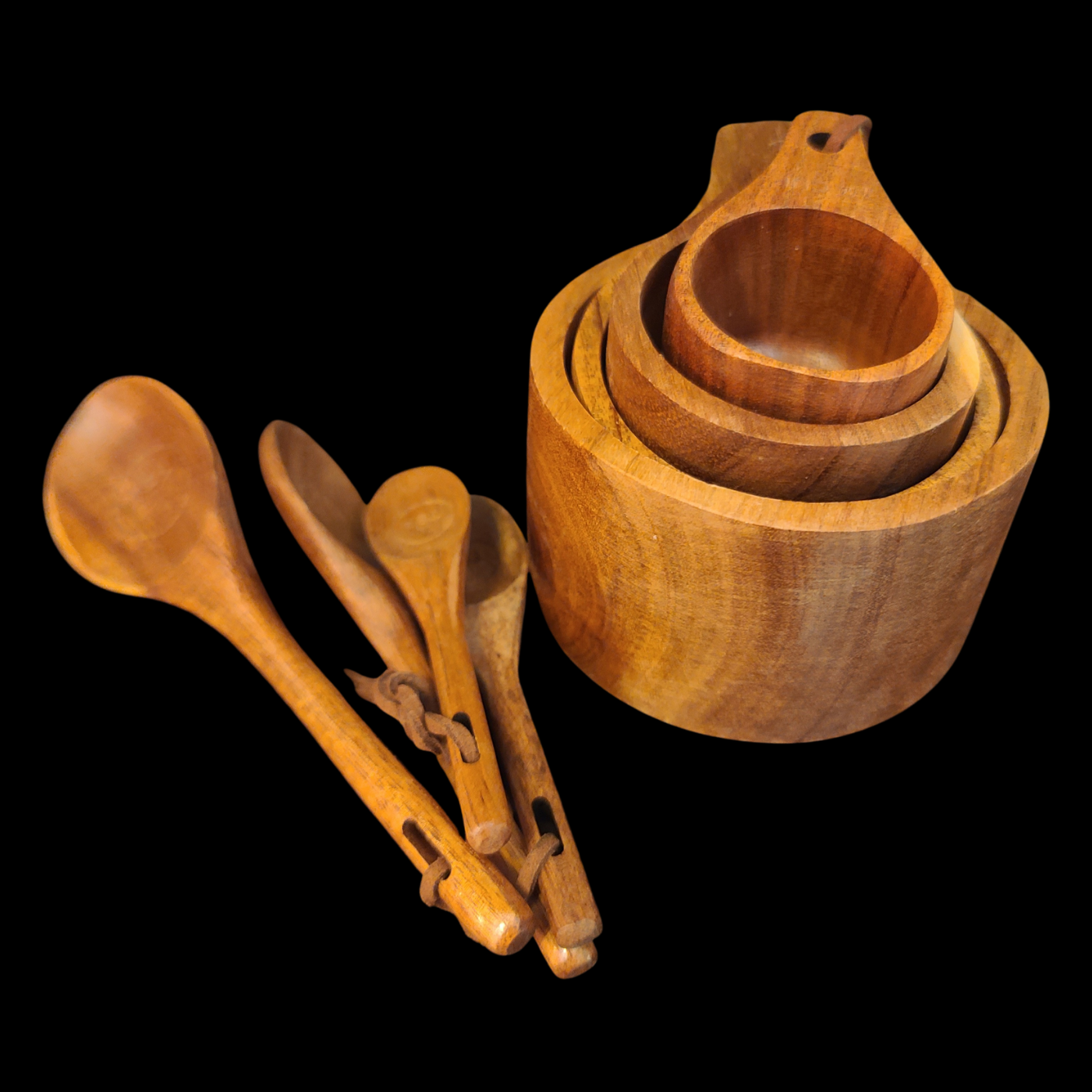 Wood Measuring Cups and Spoons
