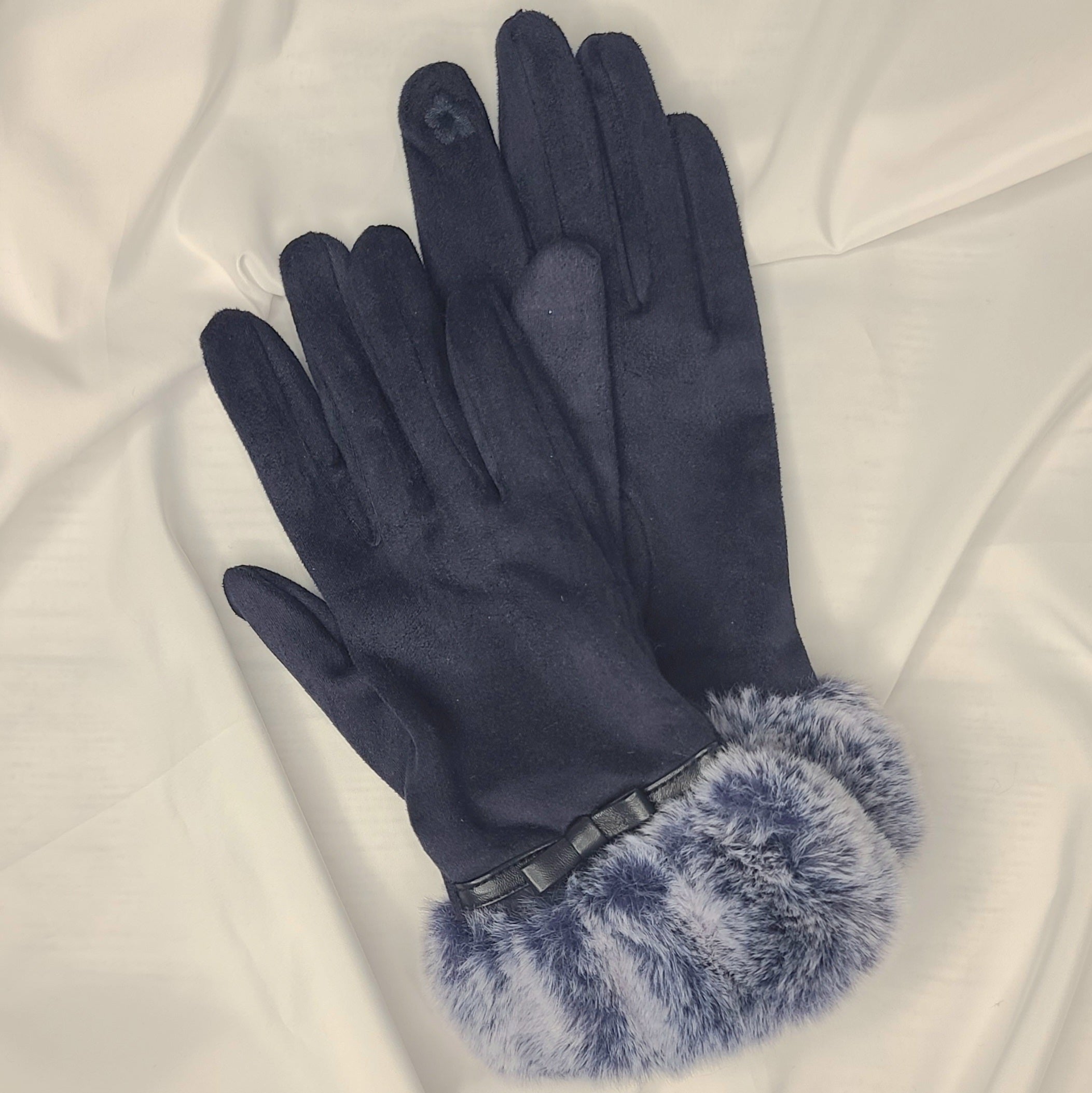 Ladies' Navy Blue Gloves