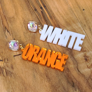 Tennessee Orange and White Earrings