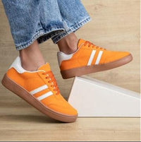 Orange Suede Sneakers