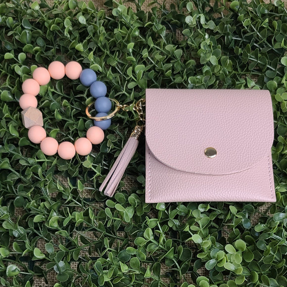 Peach/blush Colored Wristlet Wallet