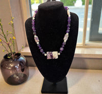 Amethyst and Chevron Amethyst Necklace