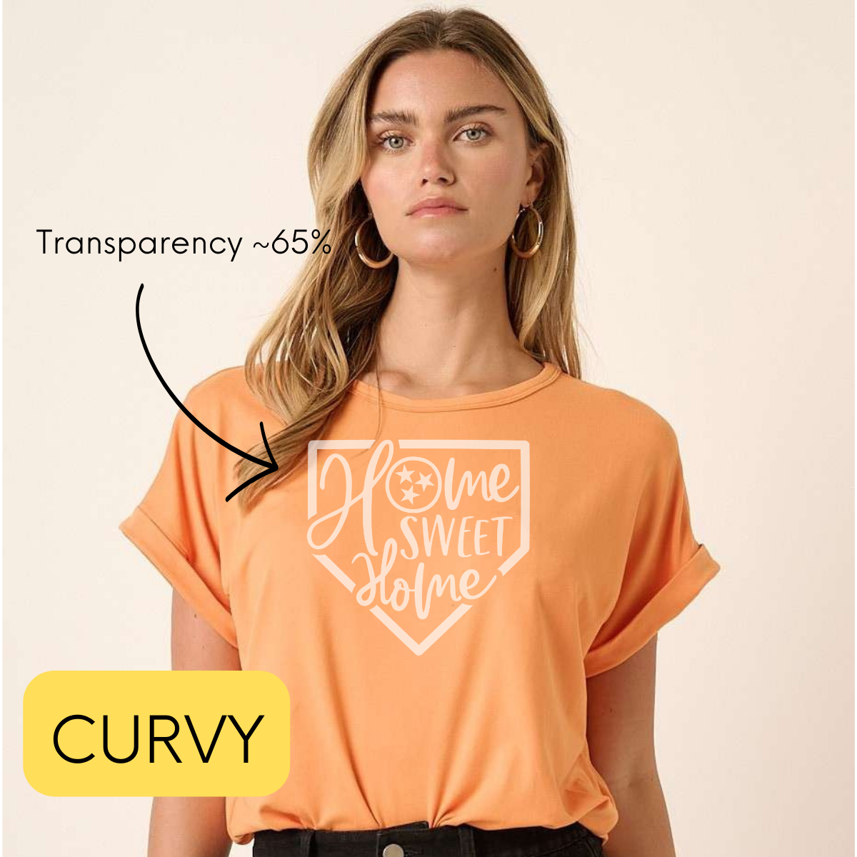 Curvy Dolman Sleeve Top -Orange