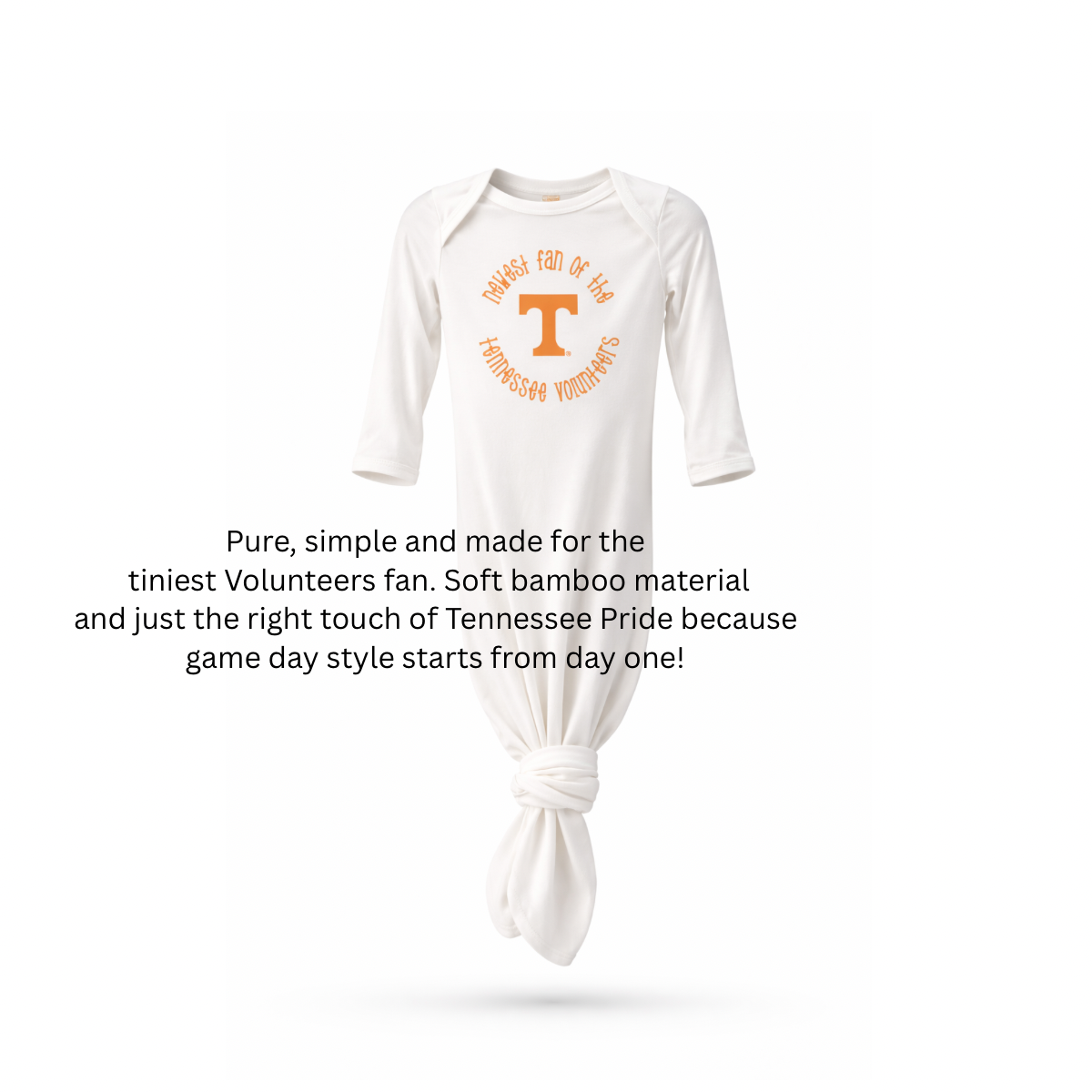 Bamboo Baby TN Vols Knotted Gown