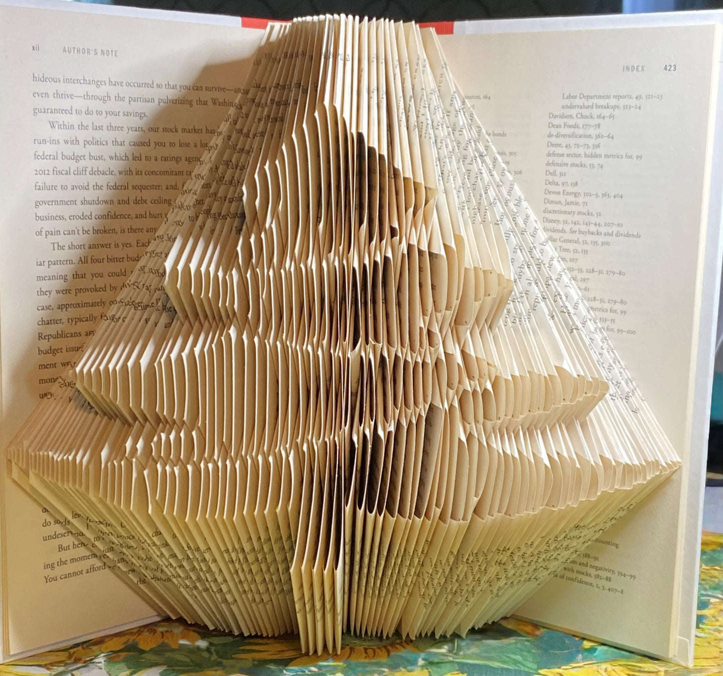 Christmas Tree Folded Book Pages