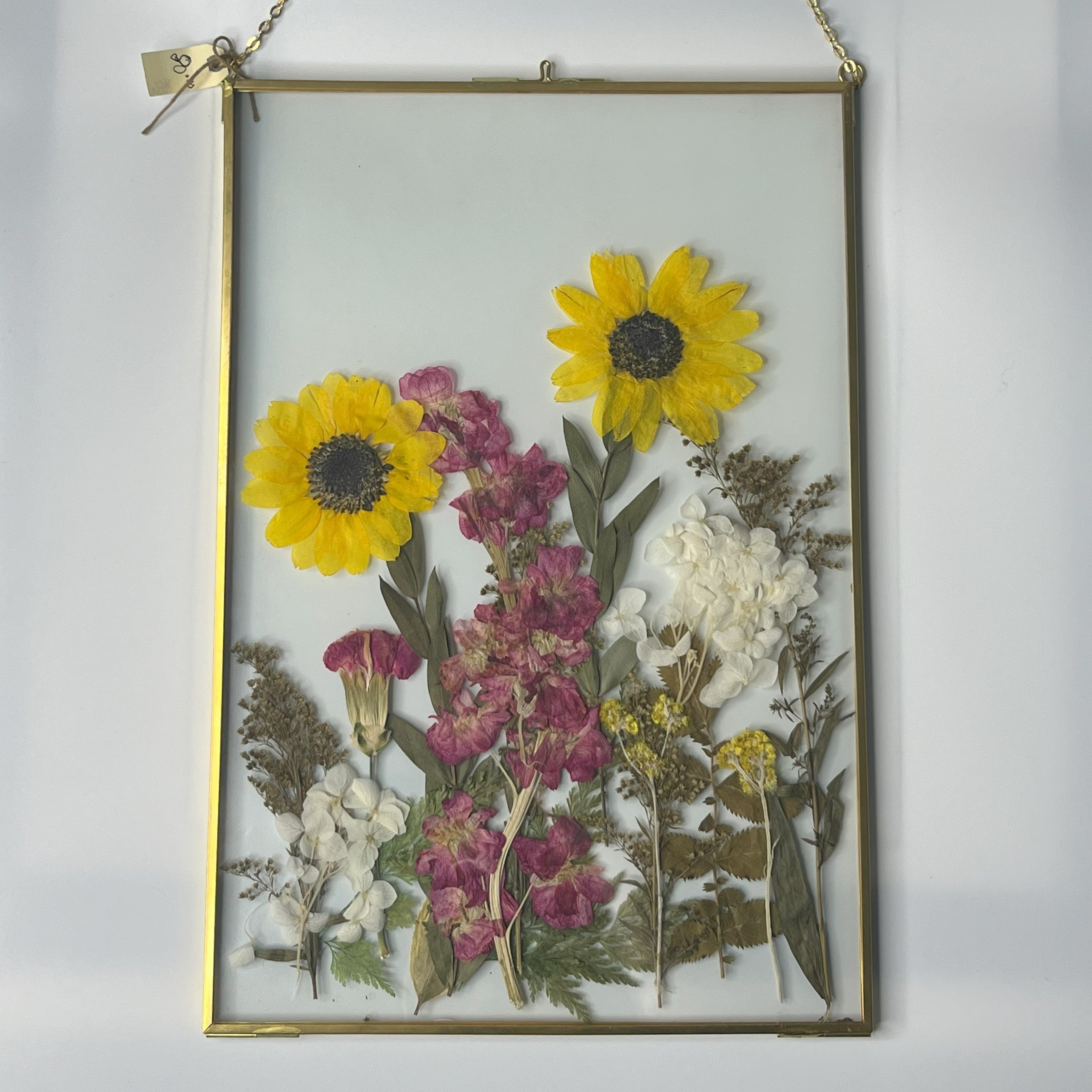 Pressed Flowers In Glass Frame