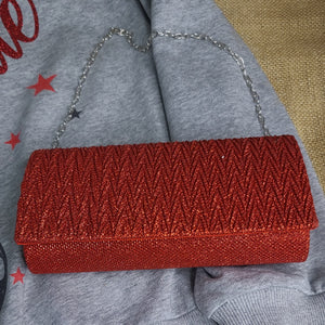 Shimmery Red Clutch