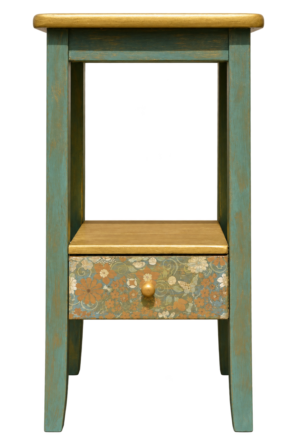 Sage and Gold Side Table