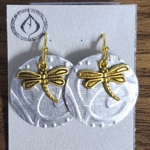 Floral, Dragonfly, and Bee Earrings