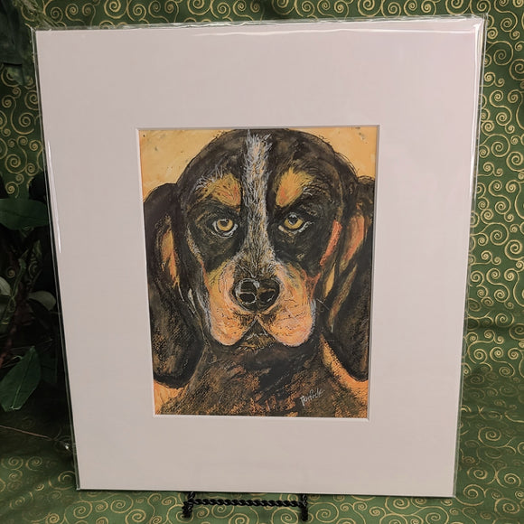 Bluetick Coonhound Original Art Print