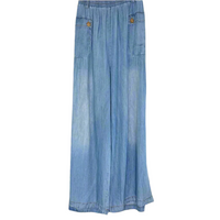 Ladies Flowy Denim Pants