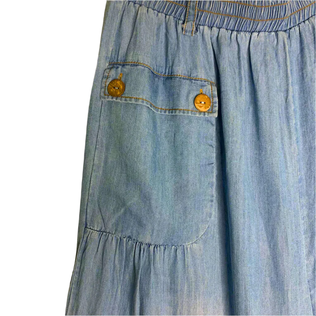 Ladies Flowy Denim Pants