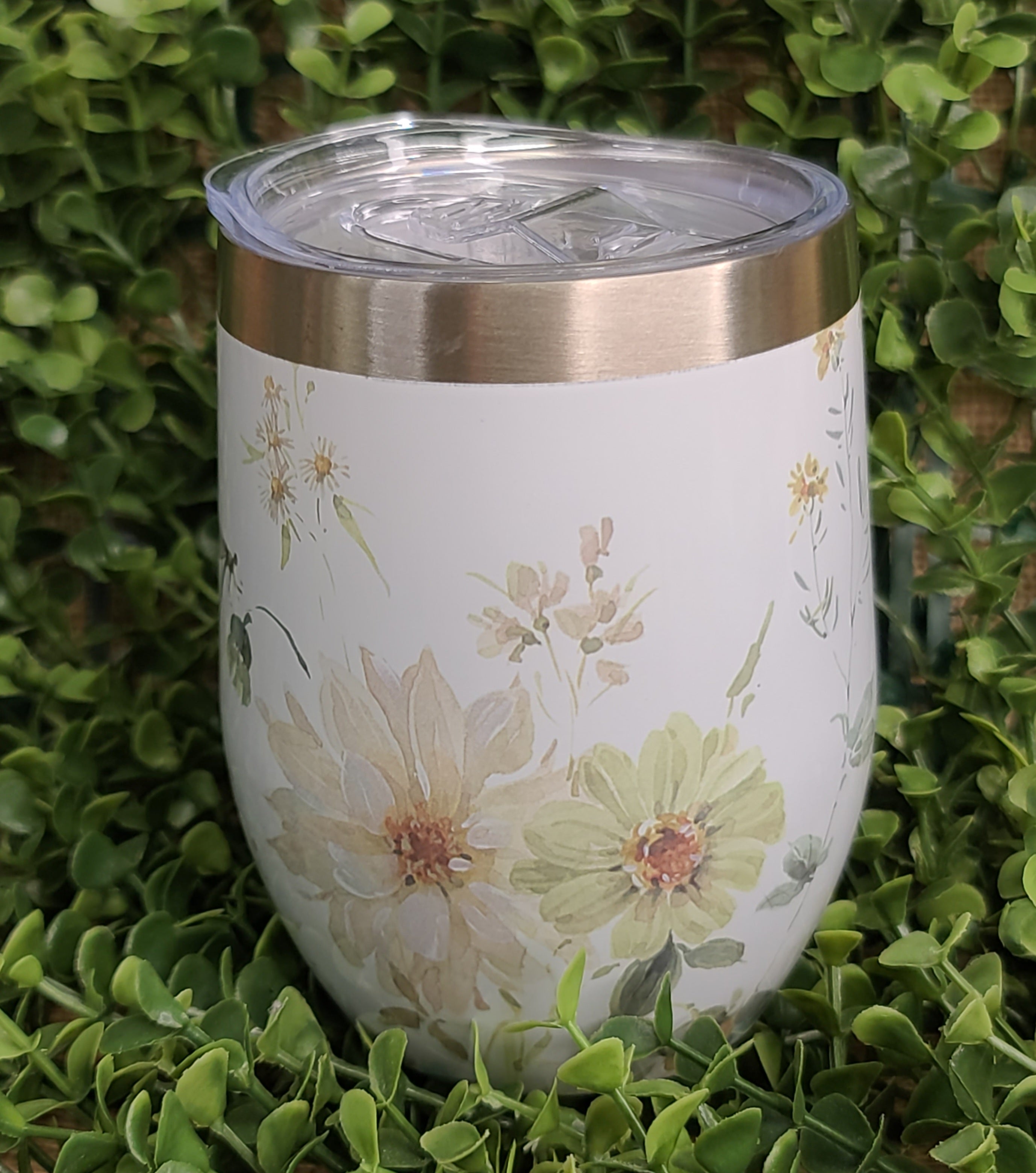 Floral Wine Tumbler