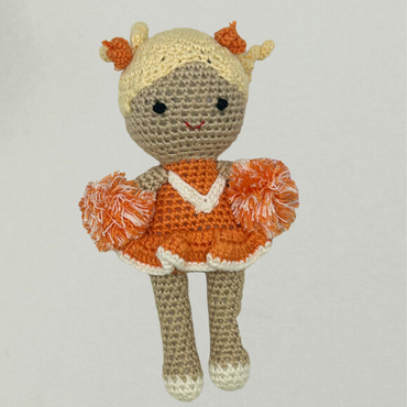 Tennessee Crochet Baby Rattle – Football Player or Cheerleader