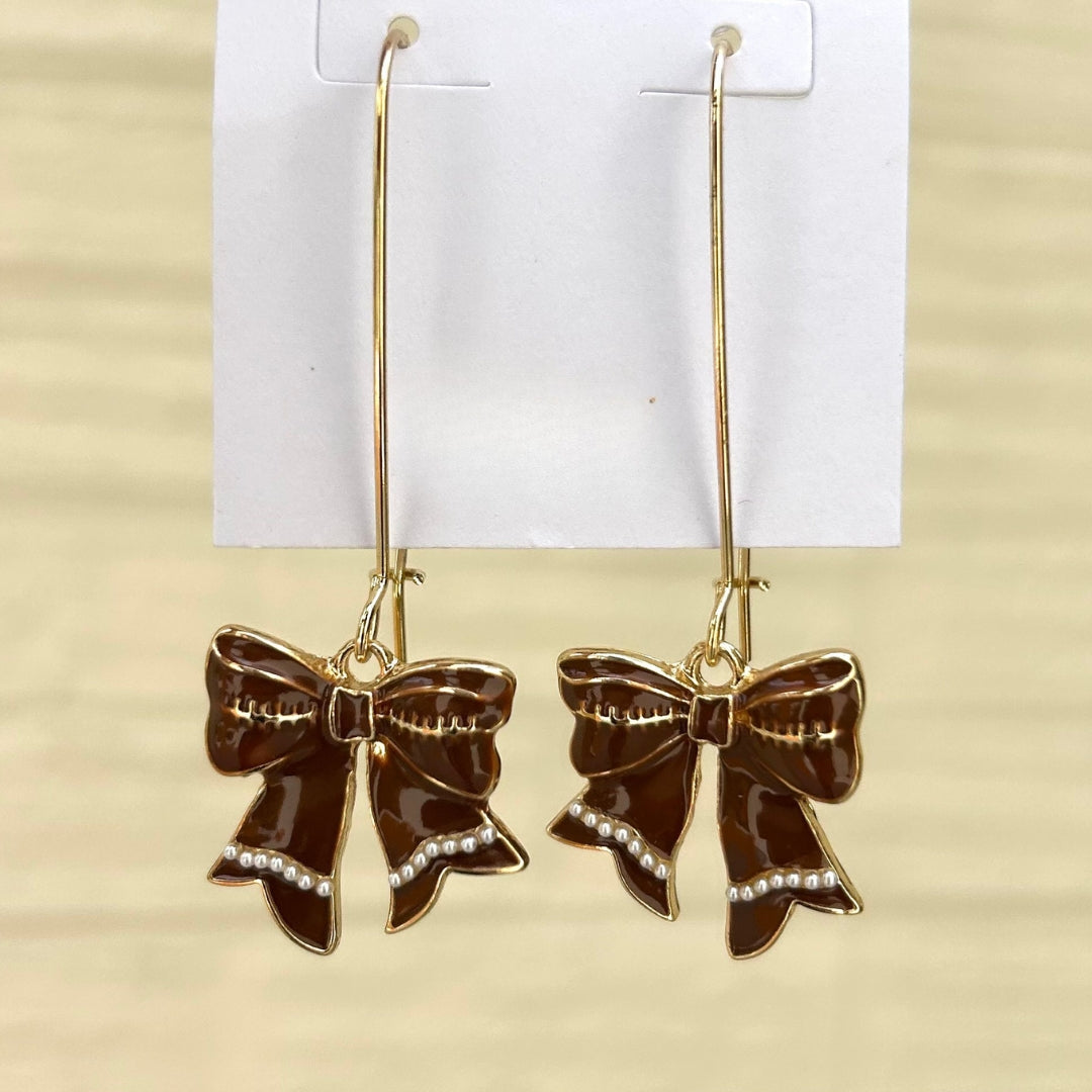 Football Bow Earrings