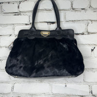 Black Leather and Calf Purse