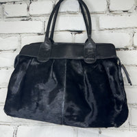 Black Leather and Calf Purse