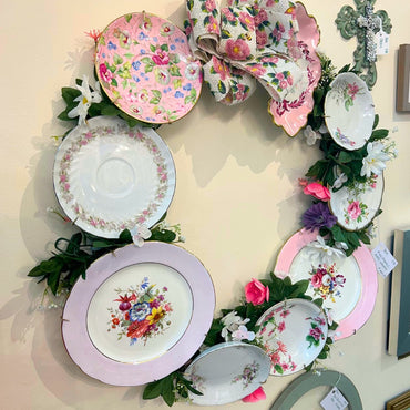Pastel Plate Wreath