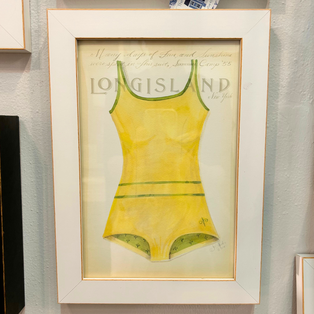 Yellow Swimsuit Framed Artwork
