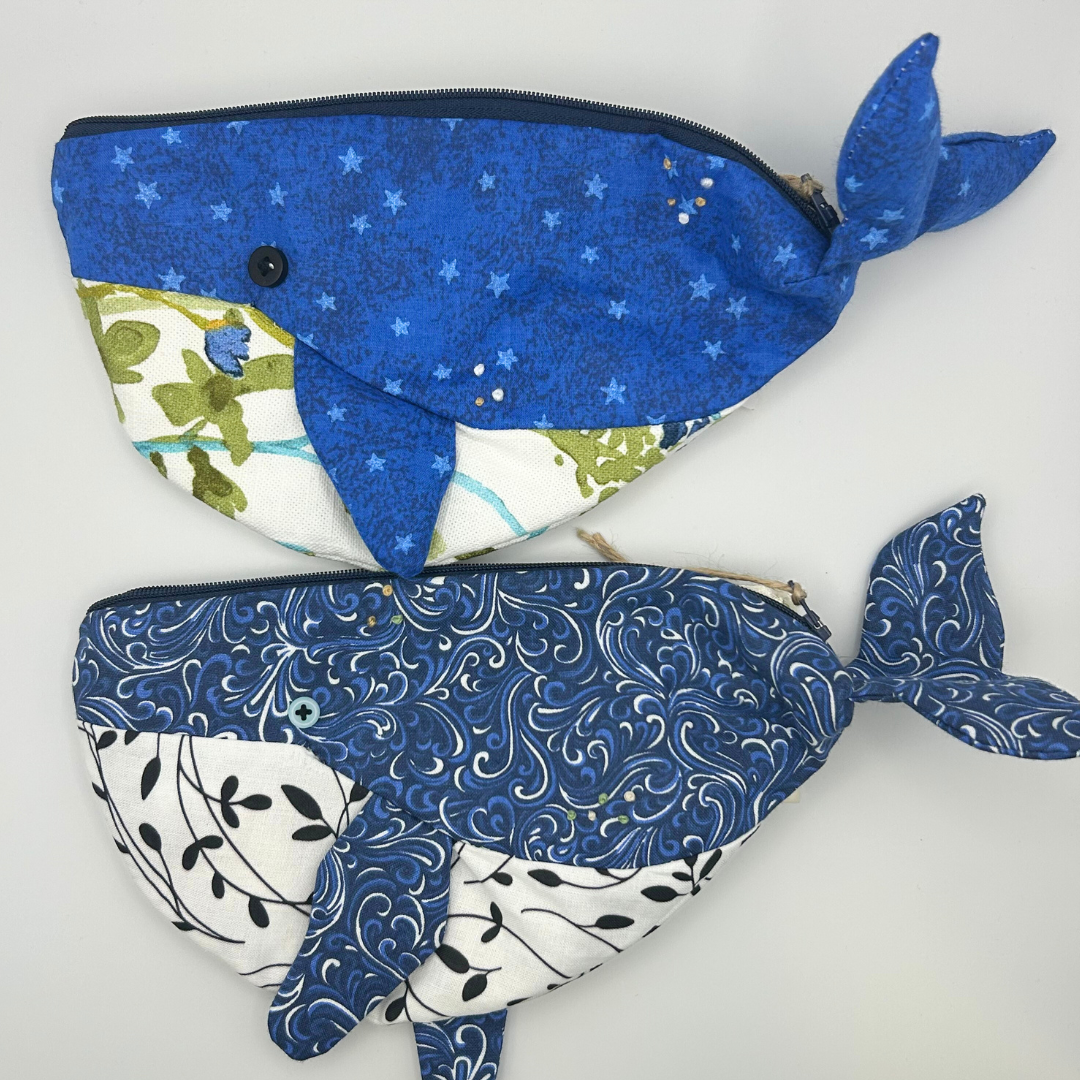 Small Whale Shaped Pencil & Art Bag