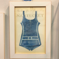 Blue Swimsuit Framed Artwork