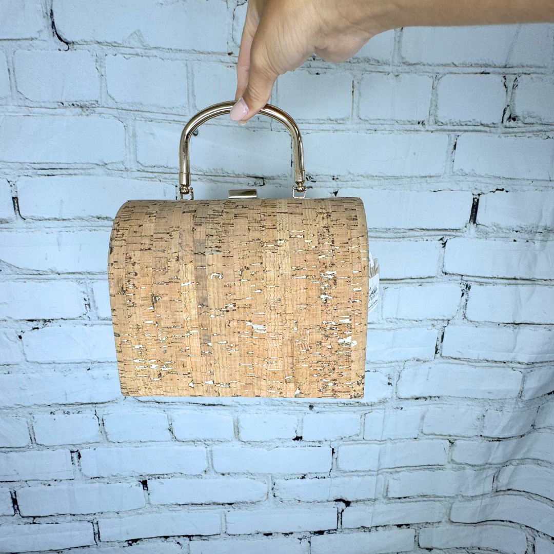 Cork Purse with Gold Trim