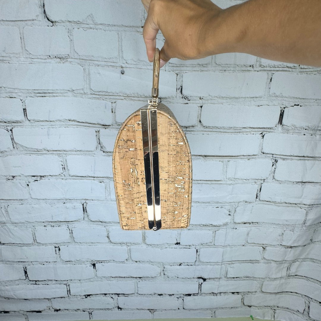 Cork Purse with Gold Trim