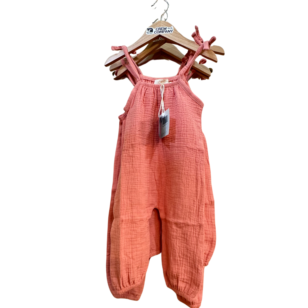 Coral Pink Baby Jumpsuit