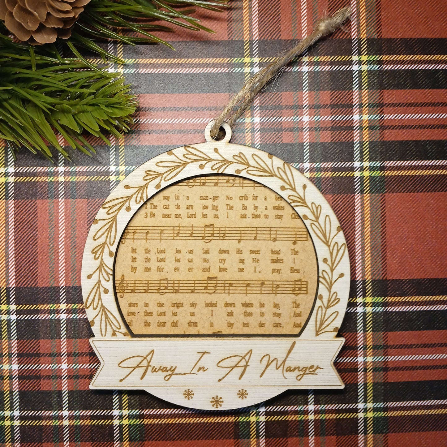 Christmas Song Wreath Ornaments