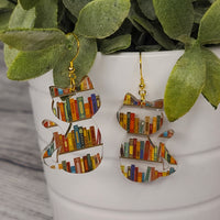 Cat Shaped Book Earrings