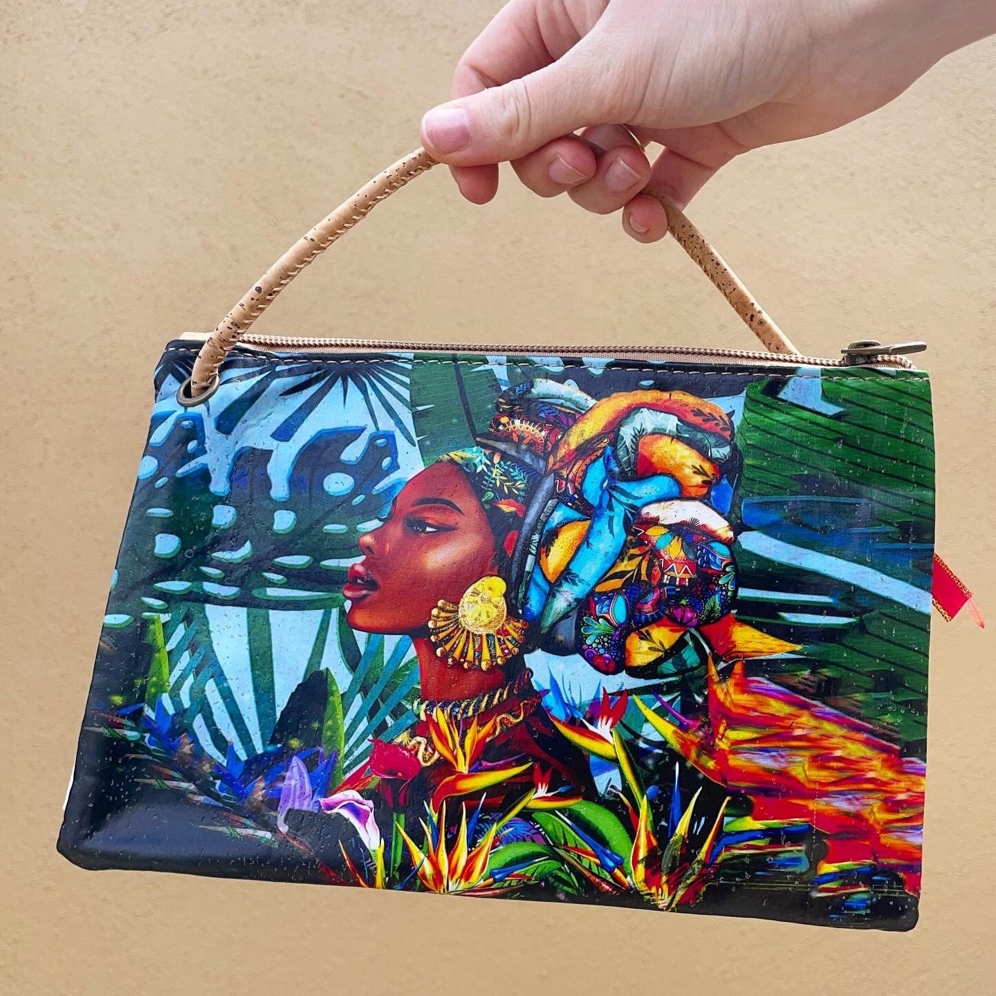 "African Woman" Cork Purse