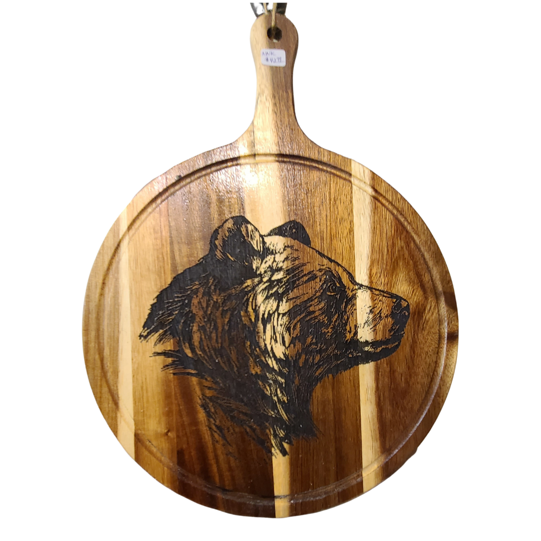 Engraved Bear Cutting/Charcuterie Board