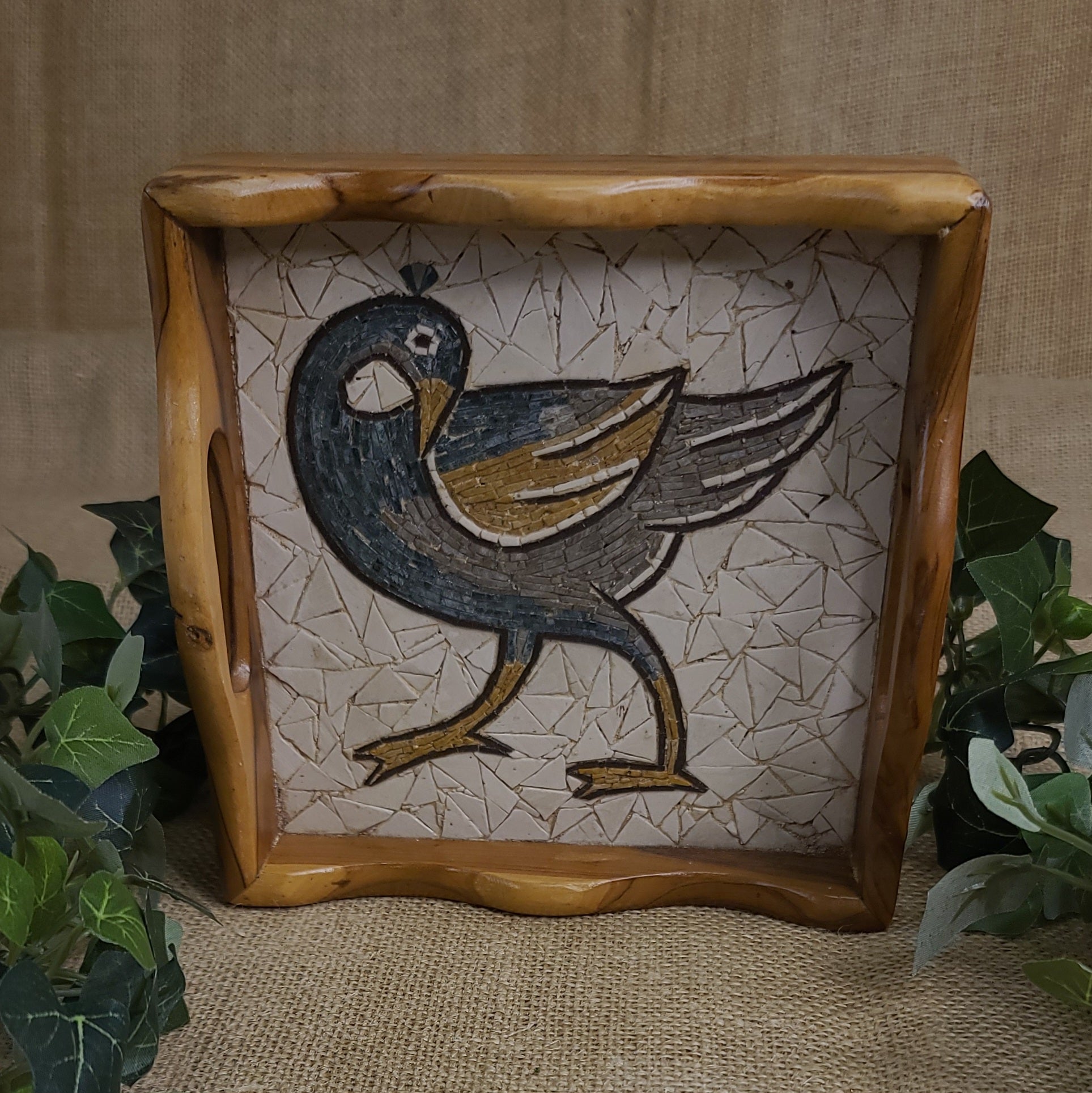 Mosaic Bird Tray