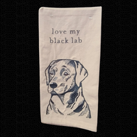 Embroidered Dog Hand Towel