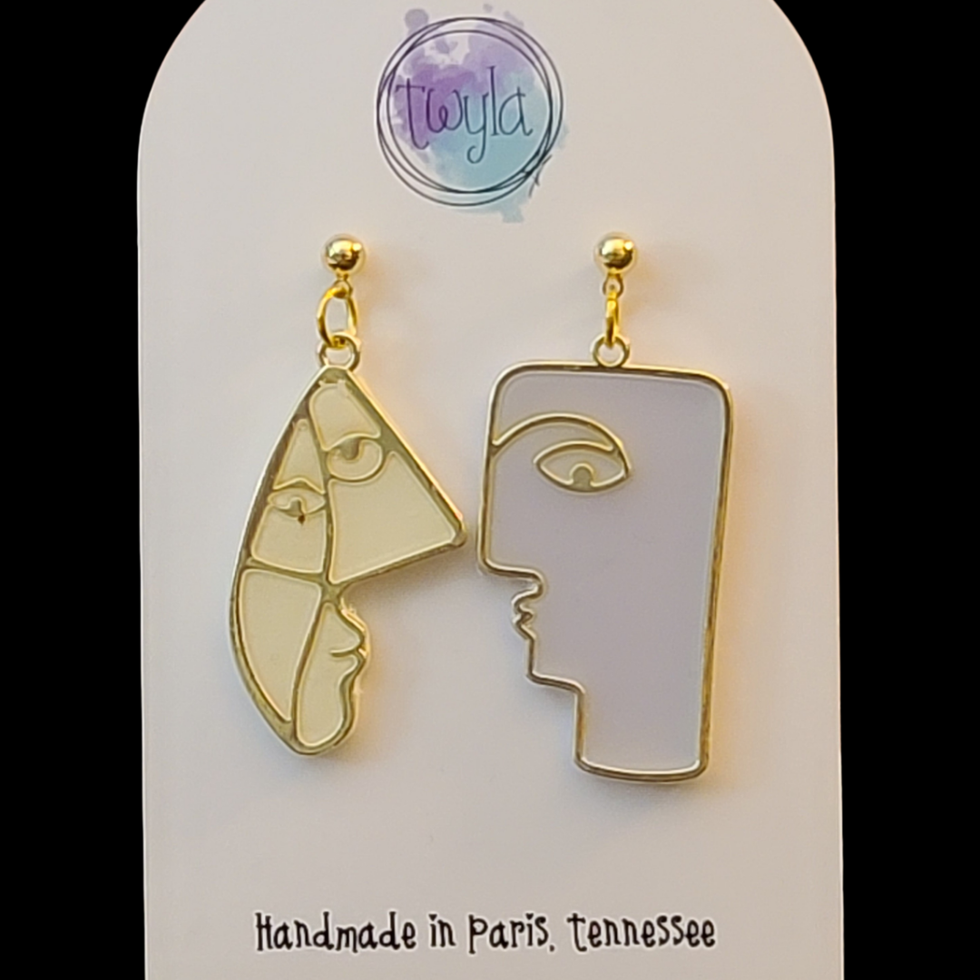 Abstract Face Earrings