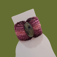 Micro Macrame Cuff Bracelet