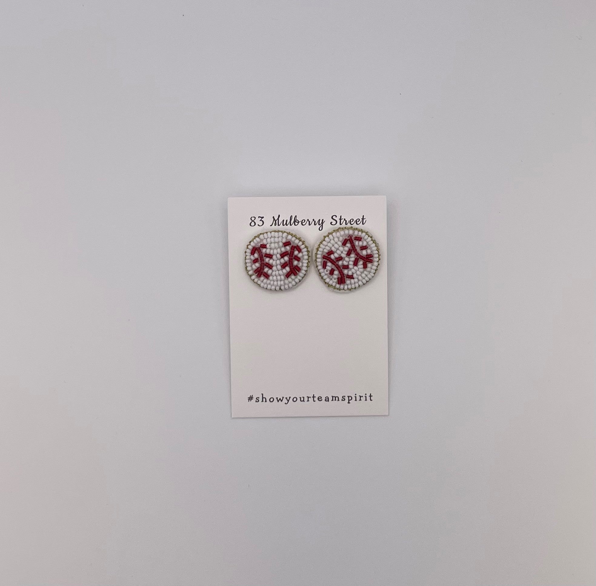 Small Baseball Earrings