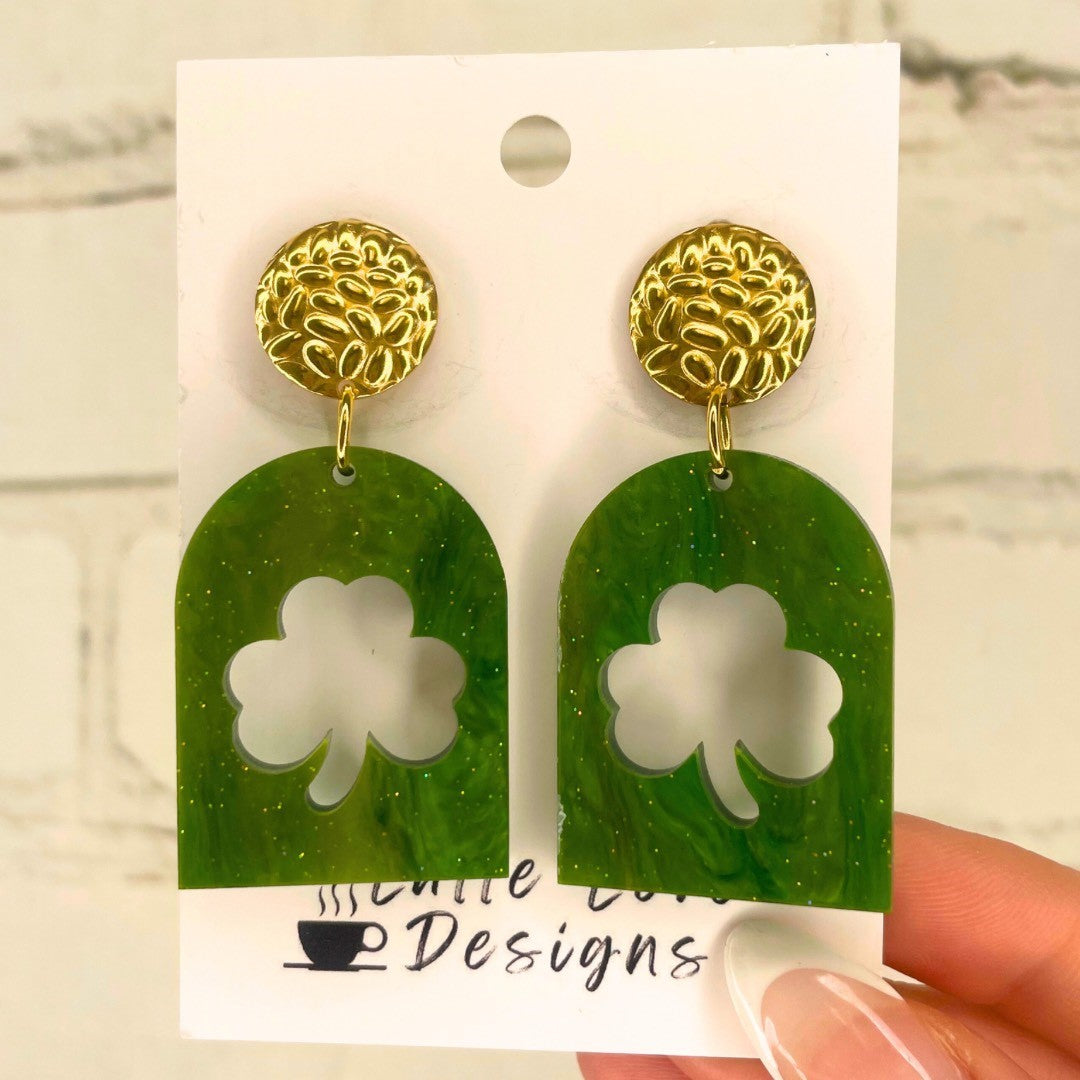 St. Patties Day Resin Earrings