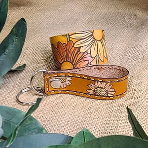 Floral Cuff Bracelet and Keychain