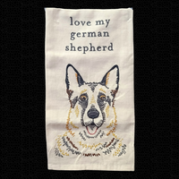 Embroidered Dog Hand Towel