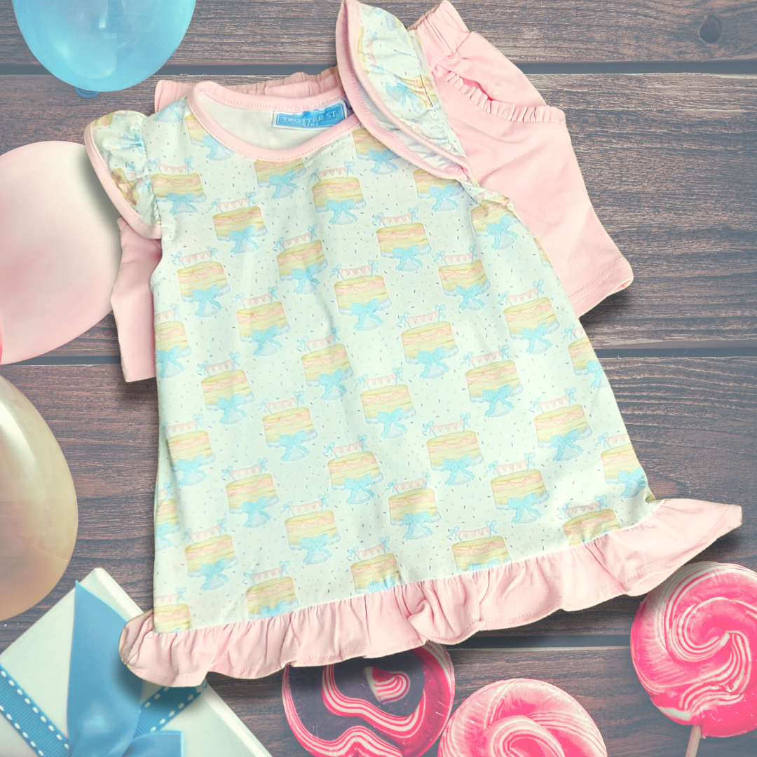 Toddler Girl Birthday Short Set